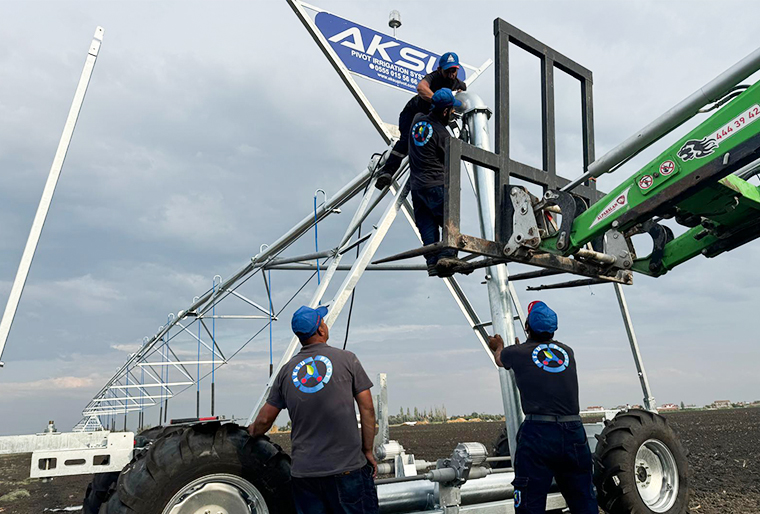 Tower drive and wheel assembly in the field